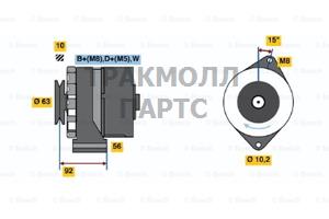 Генераторы 14V 55A FORD ESCORT 8086ESCORT 8690 - 0120468119