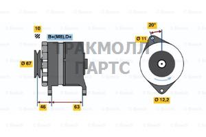 Реле-регулятор генератора AGCO ALLIS 91-00 AGCO WHITE - 0120469710