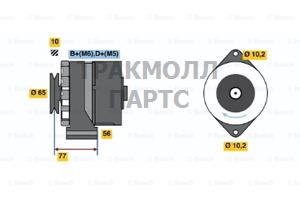 Генераторы 14V 55A FORD ESCORT 8086ESCORT 8690 - 0120469924