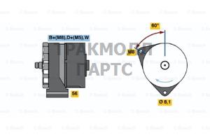 Генераторы 14V 55A FORD ESCORT 8086ESCORT 8690 - 0120469976