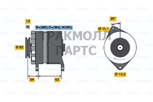 СТАРТЕР 12V  14 KW BOSCH - 0120469978