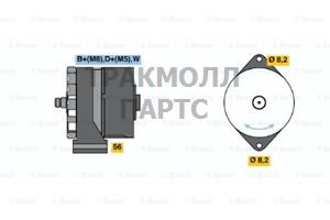 ГЕНЕРАТОР 14V  95А BOSCH - 0120484012