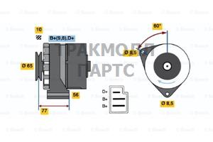 Генераторы 14V 55A FORD ESCORT 8086ESCORT 8690 - 0120488119