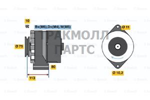 Реле-регулятор генератора AGCO ALLIS 91-00 AGCO WHITE - 0120488268