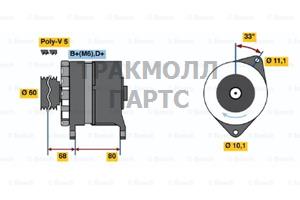 Генераторы 14V 55A FORD ESCORT 8086ESCORT 8690 - 0120488275