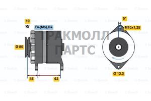 Реле-регулятор генератора AGCO ALLIS 91-00 AGCO WHITE - 0120488280