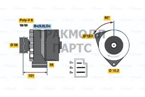 Реле-регулятор генератора AGCO ALLIS 91-00 AGCO WHITE - 0120489324