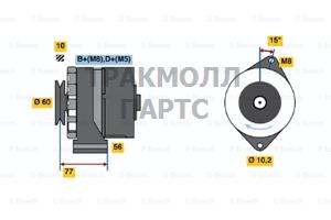 Генераторы 14V 55A FORD ESCORT 8086ESCORT 8690 - 0120489375