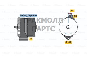 Генераторы 14V 55A FORD ESCORT 8086ESCORT 8690 - 0120489376