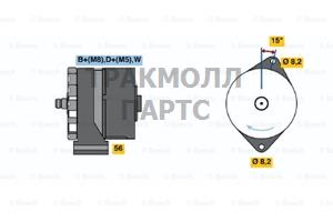 Генератор 14V 65A - 0120489434