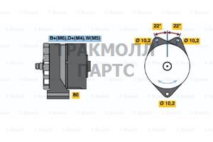 ГЕНЕРАТОР 28V  35А BOSCH - 0120489827