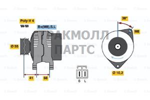 Генератор 14v 90a Mits Carisma - 0123315015