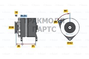 Реле-регулятор генератора AGCO ALLIS 91-00 AGCO WHITE - 0986031350