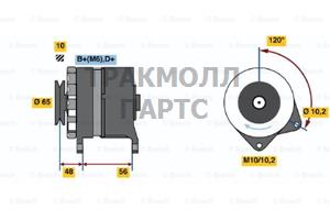 Реле-регулятор генератора AGCO ALLIS 91-00 AGCO WHITE - 0986034490