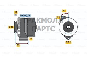 Реле-регулятор генератора AGCO ALLIS 91-00 AGCO WHITE - 0986035690