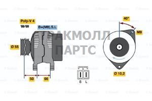 Генератор 14v 90a Mits Carisma - 0986040900