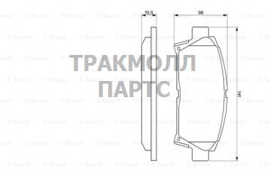 Колодки торм. TOYOTA AVENSIS 1.6/1.8/2.0 00- /CARINA - 0986424320