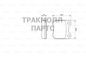 Тормозные колодки передние opel vectra b 36 - 0986490510