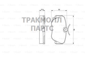 FO450181284 00FDB669571353B колодки дисковые п. MB W201 - 0986490550