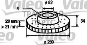 Диск тормозной HONDA ACCORD 90-98/CIVIC 95-05/ROVER 600 - 186436