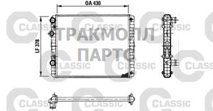 Радиатор системы охлаждения SEAT AROSA 6H 1.0/1.4/1.4 - 230956