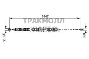 Трос стояночная тормозная система - 1987477957