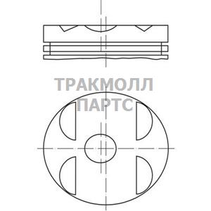 Поршнекомплект d89.0  MB Mahle - 001 04 00