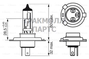 Лампа-накаливания-H4 - 1987302043