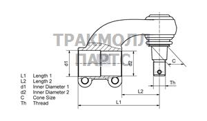 Шаровая головка Правая резьба - 5.22020