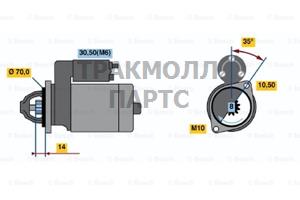 СТАРТЕР  12V 1.1KW - 0001107038