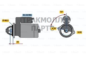 СТАРТЕР  12V 1.1KW - 0001107402