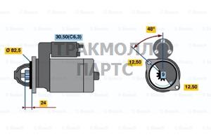 СТАРТЕР  12V 1.8KW - 0001109047