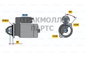 СТАРТЕР  12V 1.7KW - 0001110009