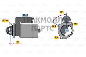 СТАРТЕР  12V 1.7KW - 0001110025