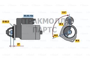 СТАРТЕР  12V 1.7KW - 0001110108