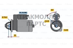 СТАРТЕР  12V 1.7KW - 0001115020