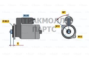 СТАРТЕР  12V 1.8KW - 0001124020