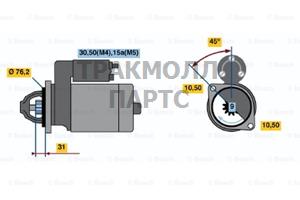 СТАРТЕР 24V  16 KW BOSCH - 0001316006