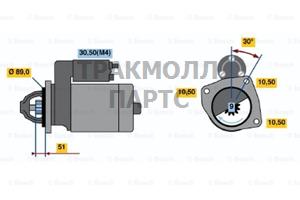 СТАРТЕР  12V 2.4KW - 0001362051