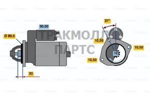 СТАРТЕР 24  V 4.0K W - 0001368072