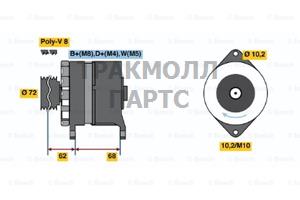 ГЕНЕРАТОР  28V 65A - 6033GB3033