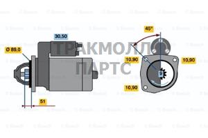 СТАРТЕР  12V 2.7KW - 0986011130