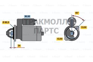 СТАРТЕР  12V 1.9KW - 0986011190