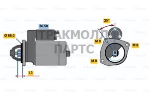 СТАРТЕР  12V 0.9KW - 0986011810