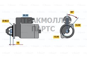 СТАРТЕР  12V 2.2KW - 0986013100