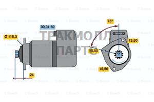 СТАРТЕР  24V 6.5KW - 0986013430