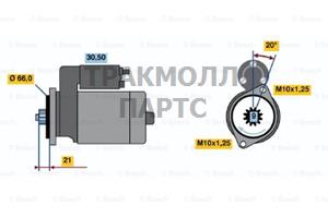 СТАРТЕР  12V 0.9KW - 0986013541