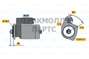 СТАРТЕР  12V 1KW - 0986013581