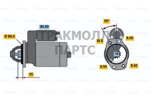 Стартер Bosch - 0986013821