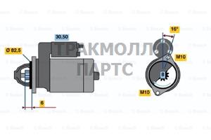 СТАРТЕР  12V 0.8KW - 0986014201